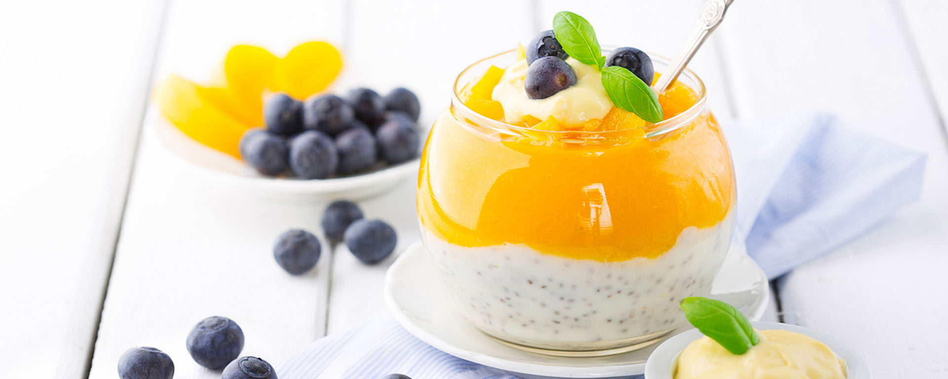 Photo of - Smooth Blueberry Ginger Peach Parfait