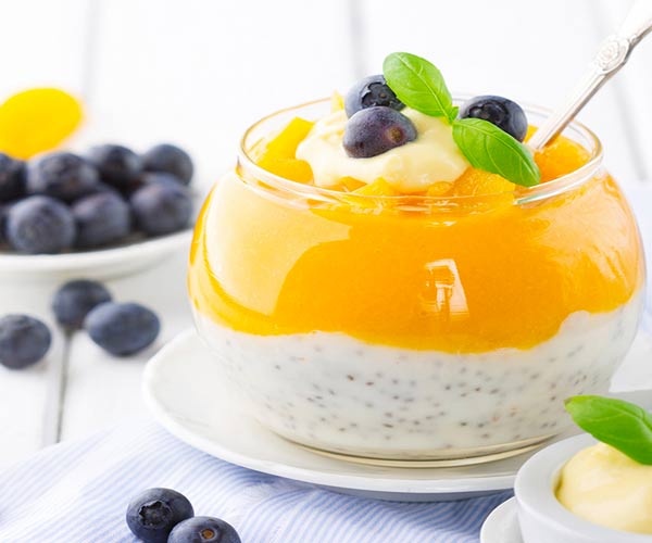 Photo of - Smooth Blueberry Ginger Peach Parfait