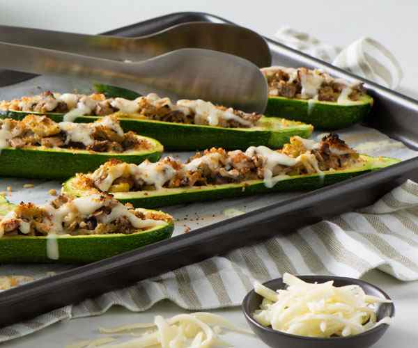 Photo of - Mushroom Stuffed Zucchini