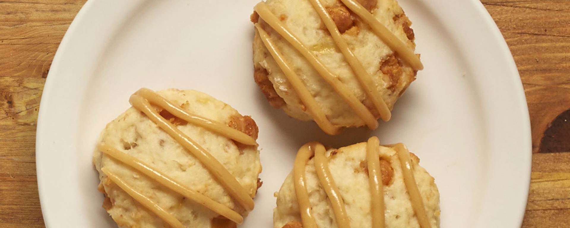 Photo of - PB & Banana Biscuits