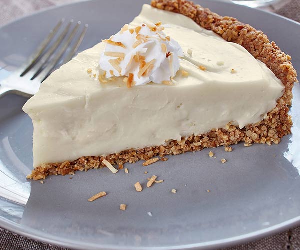 Photo of - Tarte végétalienne à la crème et à la noix de coco