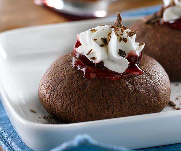 Photo of - Black Forest Thumbprint Cookies