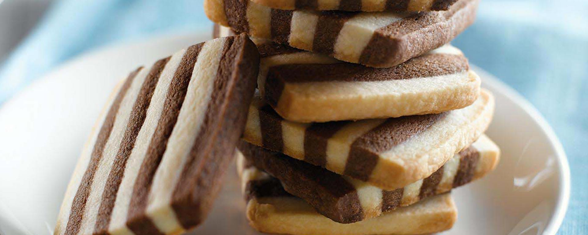 Photo of - Chocolate Mint Striped Shortbread