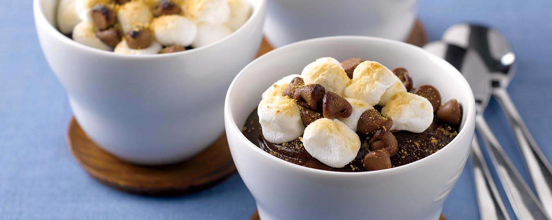 Photo of - S’mores Chocolate Pudding Cups