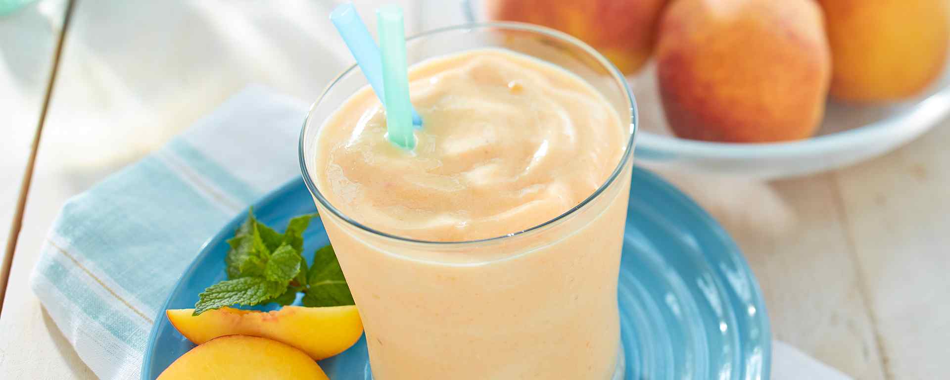 Photo of - Creamy White Tea and Peach Smoothie