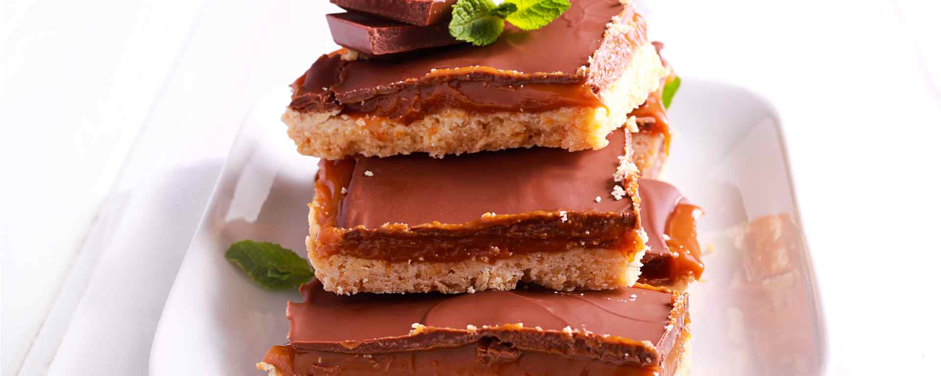 Photo of - Dulce de Leche and Chocolate Shortbread Bars