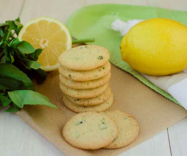 Photo of - Lemon Basil Shortbread Cookies