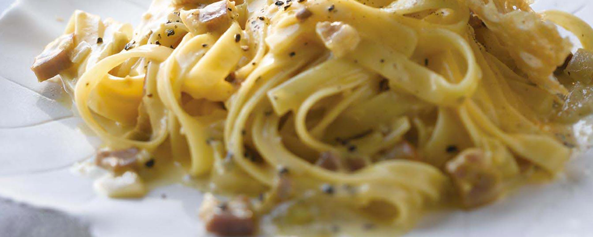 Photo of - Pasta with Pancetta Cream Sauce