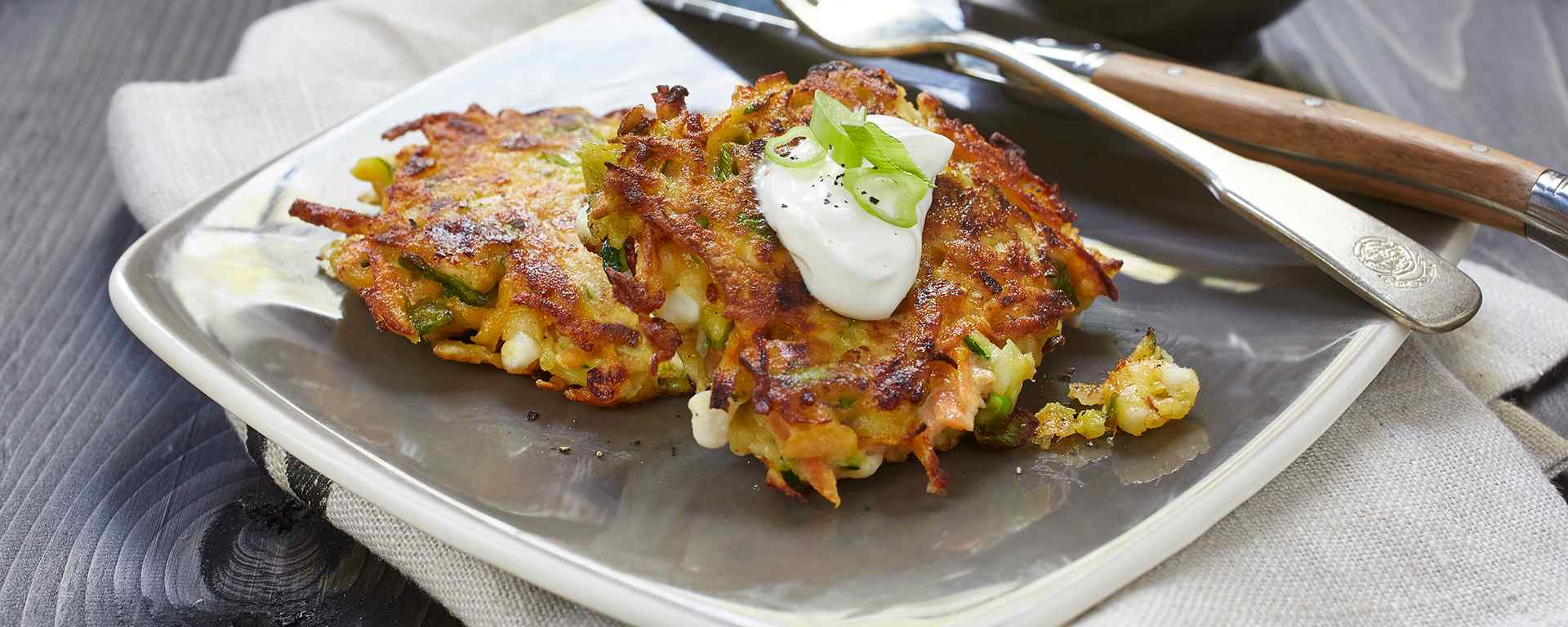 Photo of - Rainbow Veggie Pancakes with Cottage Cheese