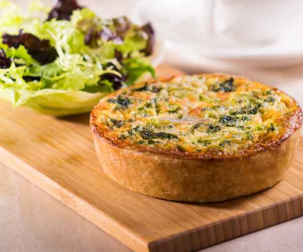 Photo of - Smoked Chicken and Asparagus Quiche