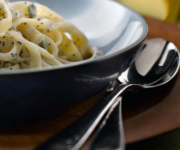 Photo of - Sour Cream and Poppy Seed Fettuccine