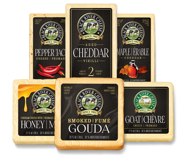Packaged Black River cheese 