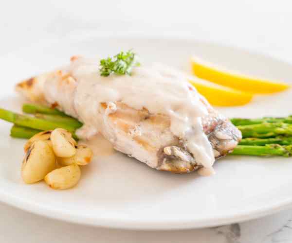 Photo of - Halibut with Lemon Plum Sauce