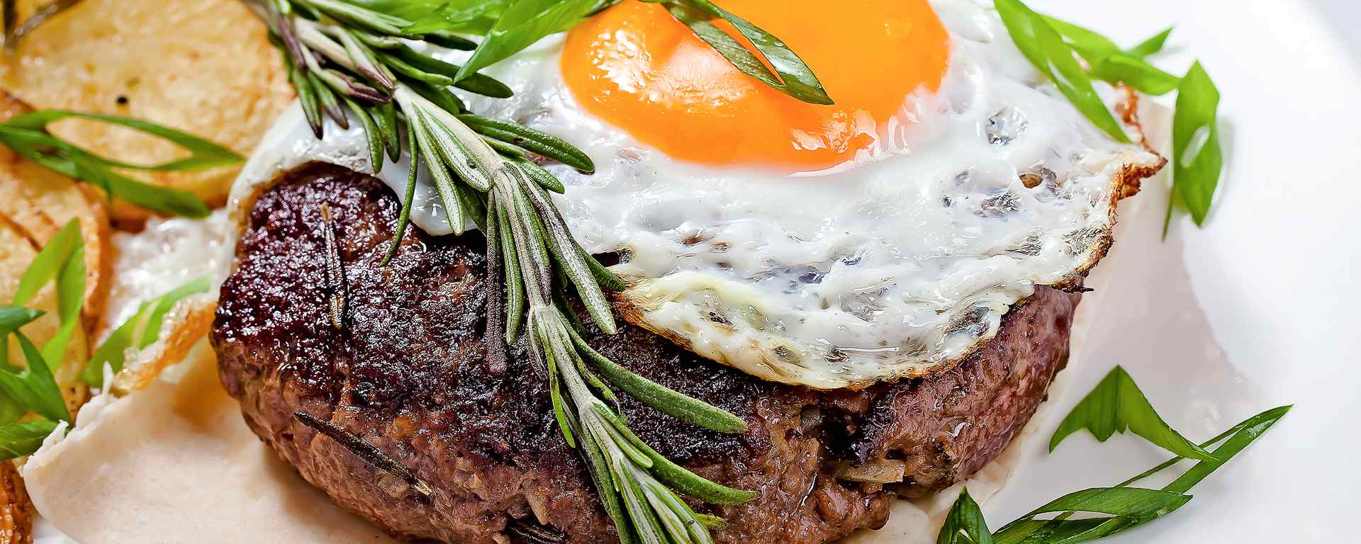 Photo for - Steak and Egg Open-Face Sandwich