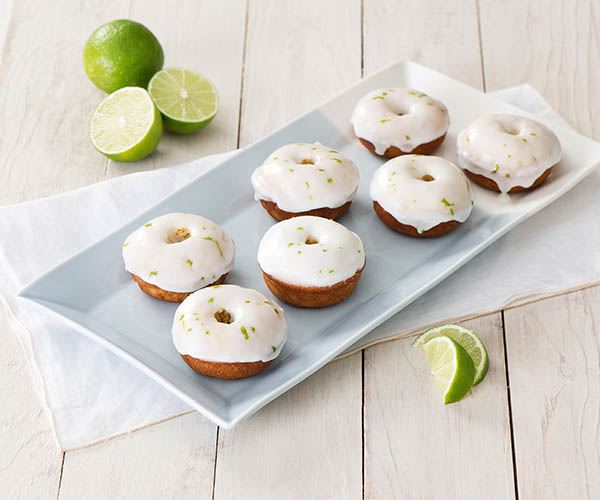 Photo of - Baked Sour Cream Doughnuts with Lime Glaze
