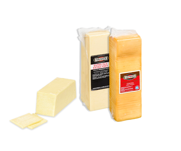 sliced and wrapped packages of Ivanhoe cheese