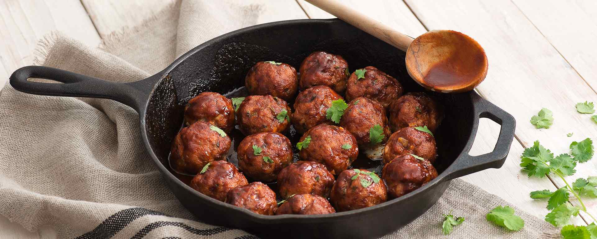 Photo for - Cheddar-Stuffed Meatballs with Sriracha Glaze