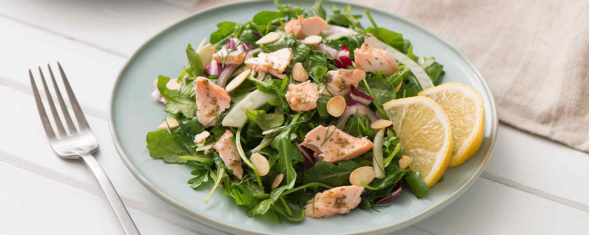 Photo for - Hot Salmon Salad with Lemon Dill and Citrus Vinaigrette