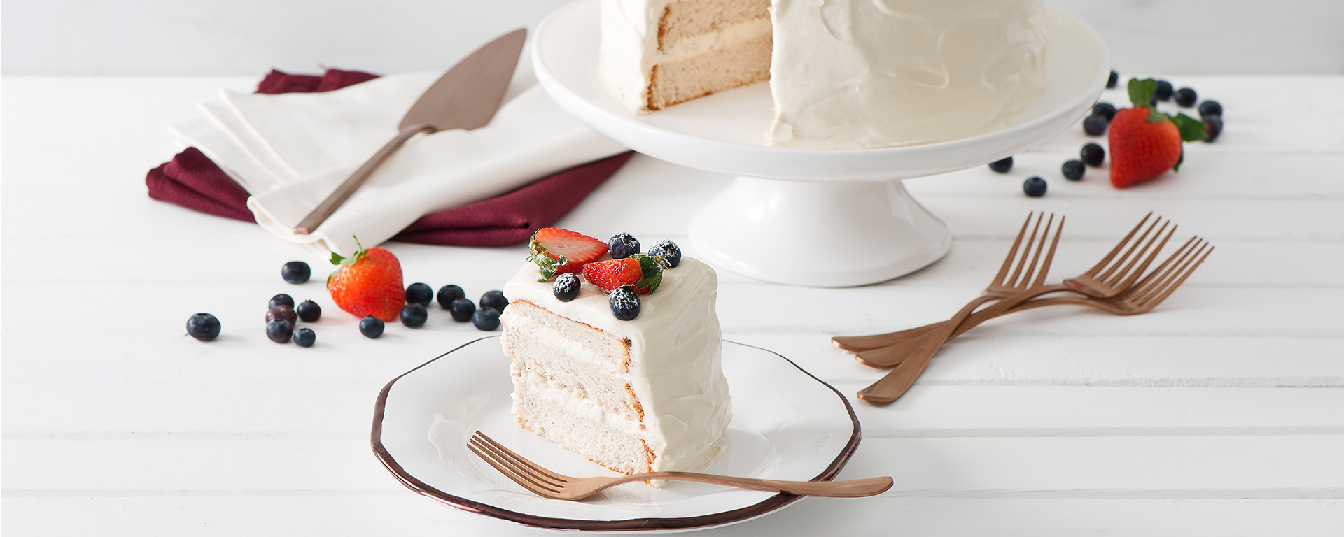 Photo for - Spiced Angel Food Cake with Sour Cream Frosting