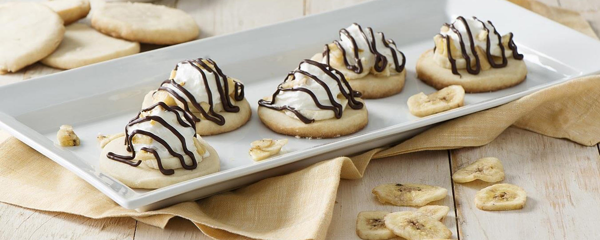 Photo of - Biscuits à la crème et aux bananes