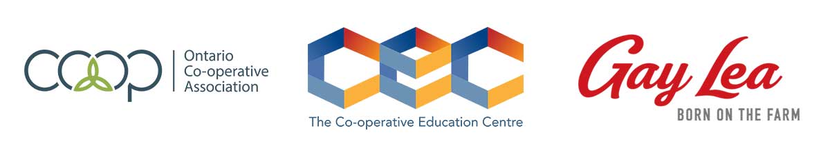 Logos for OCA, CEC, Gay Lea Foods