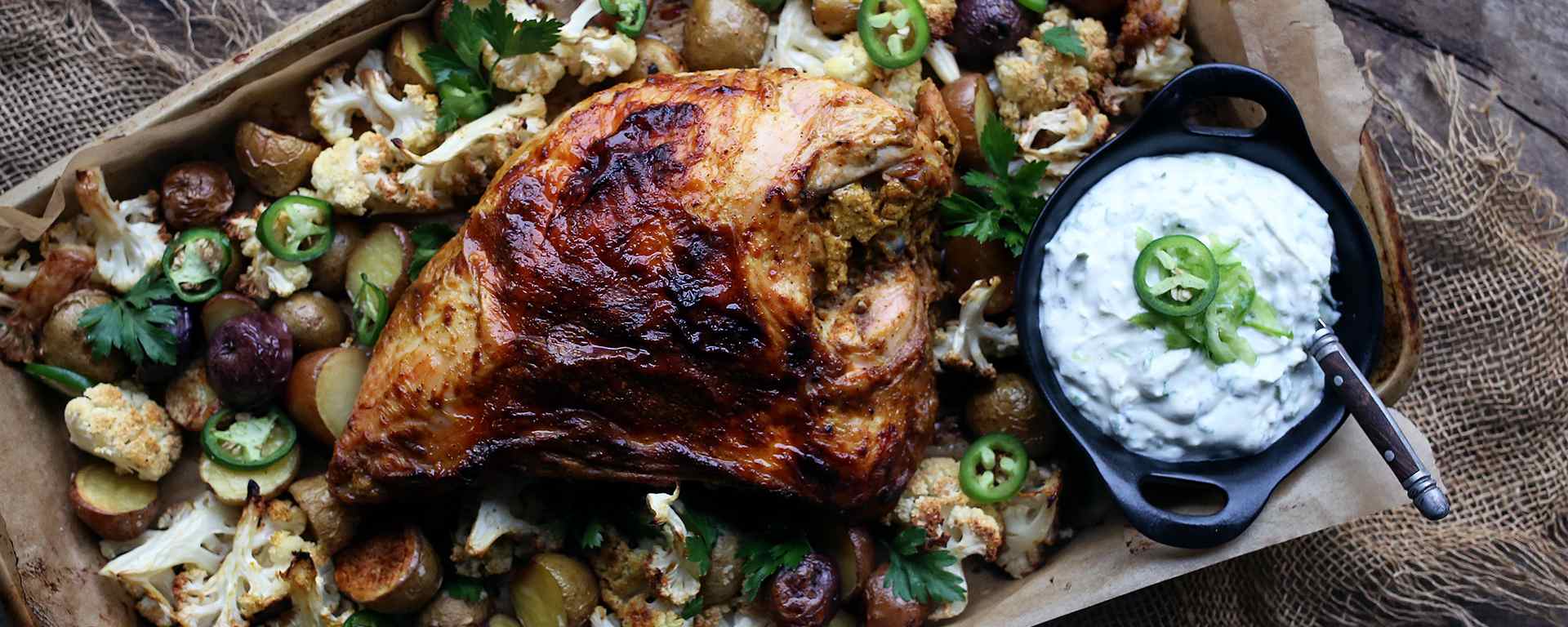 Photo of - Garam Masala Turkey with Raita