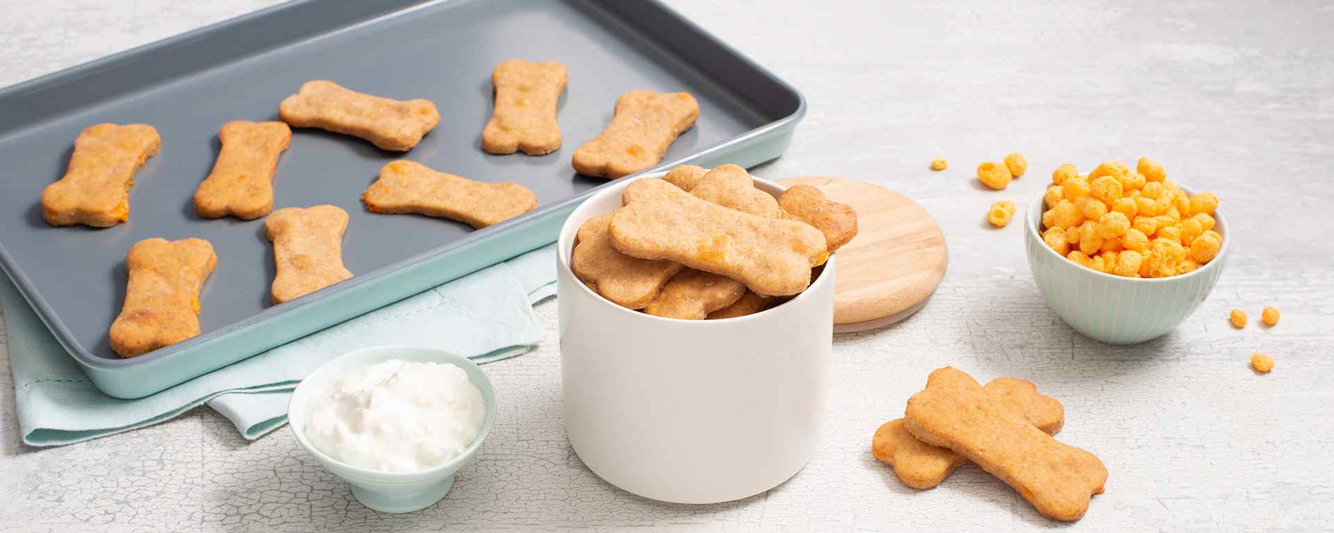 Photo for - Biscuits pour chiens au fromage et beurre d’arachide