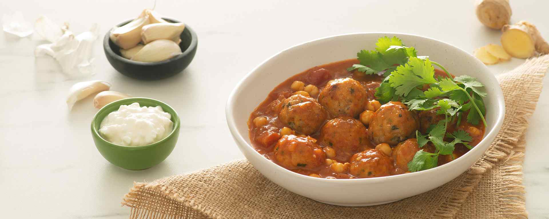 Photo for - Chickpea and Turkey Meatball Coconut Curry