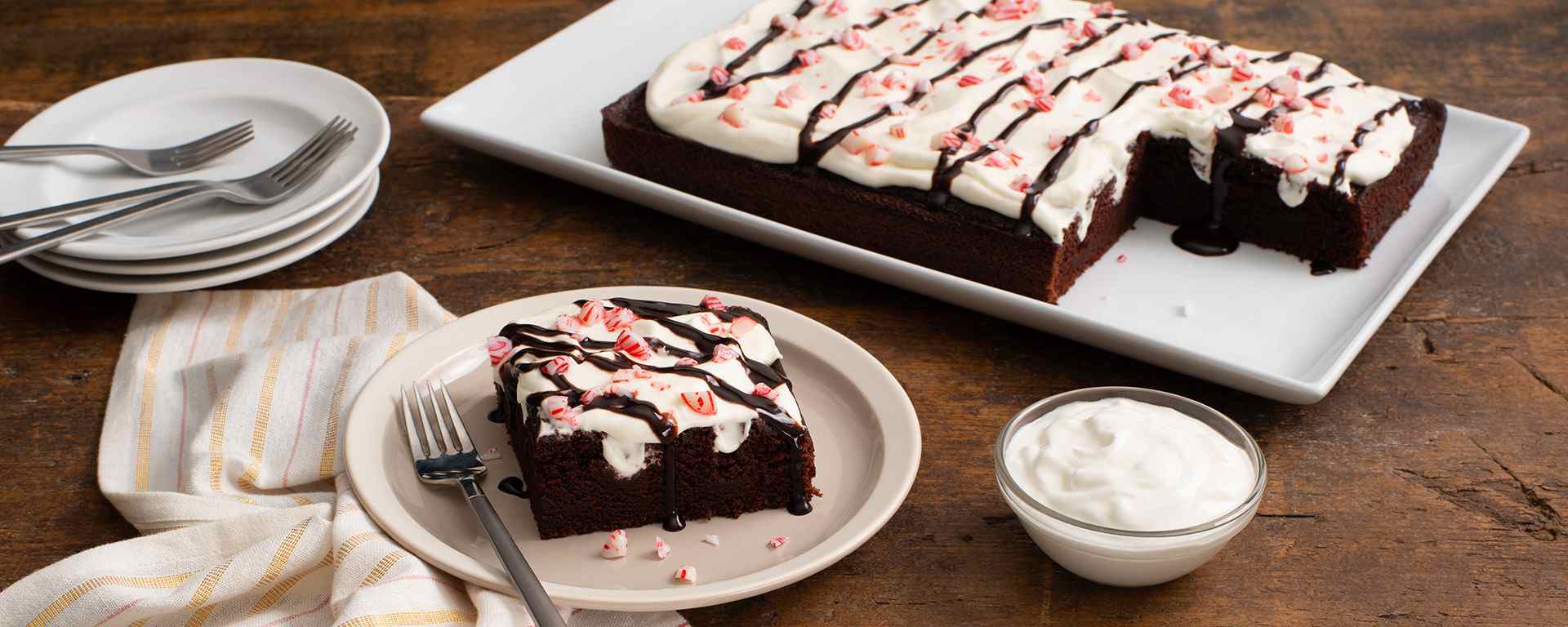 Photo of - Chocolate Peppermint Poke Cake