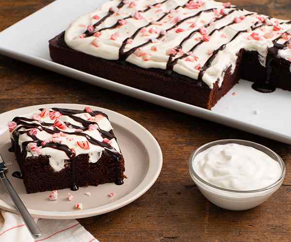 Photo of - Chocolate Peppermint Poke Cake