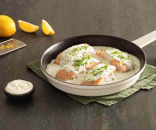 Photo of - Pan-Seared Salmon Fillets with Creamy Lemon-Chive Sauce