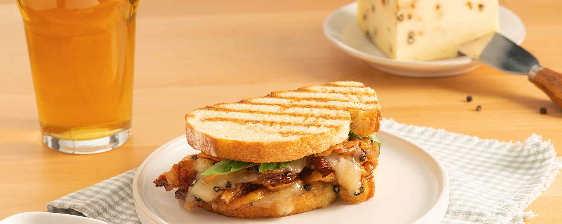 Photo of - Peppery Italian Grilled Panini with Balsamic Marmalade