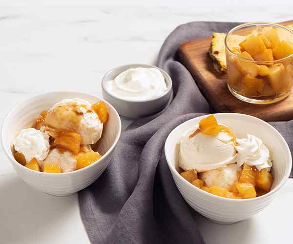 Photo of - Roasted Pineapple Sundae with Sour Cream Ice Cream