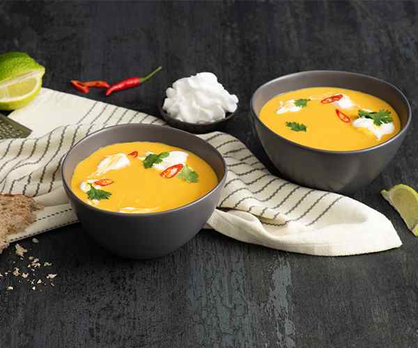 Photo of - Thai Sweet Potato Soup with Coconut-Lime Swirl