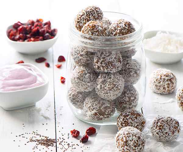 Photo of - Berry Coconut Protein Bliss Balls