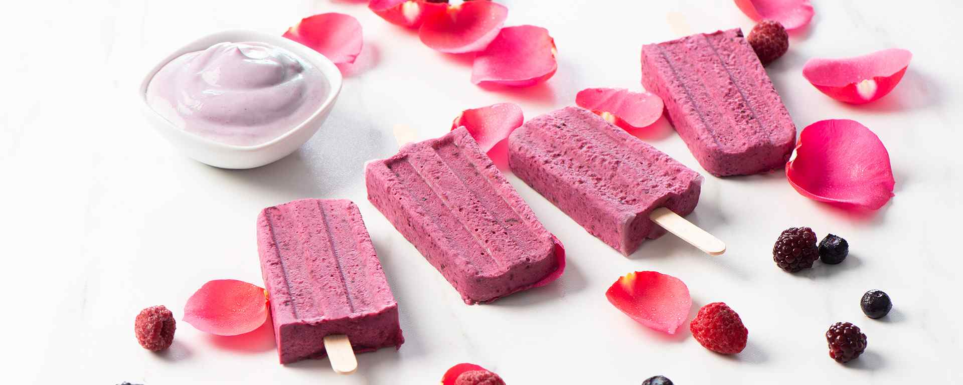 Photo of - Summer Berry Protein Popsicles