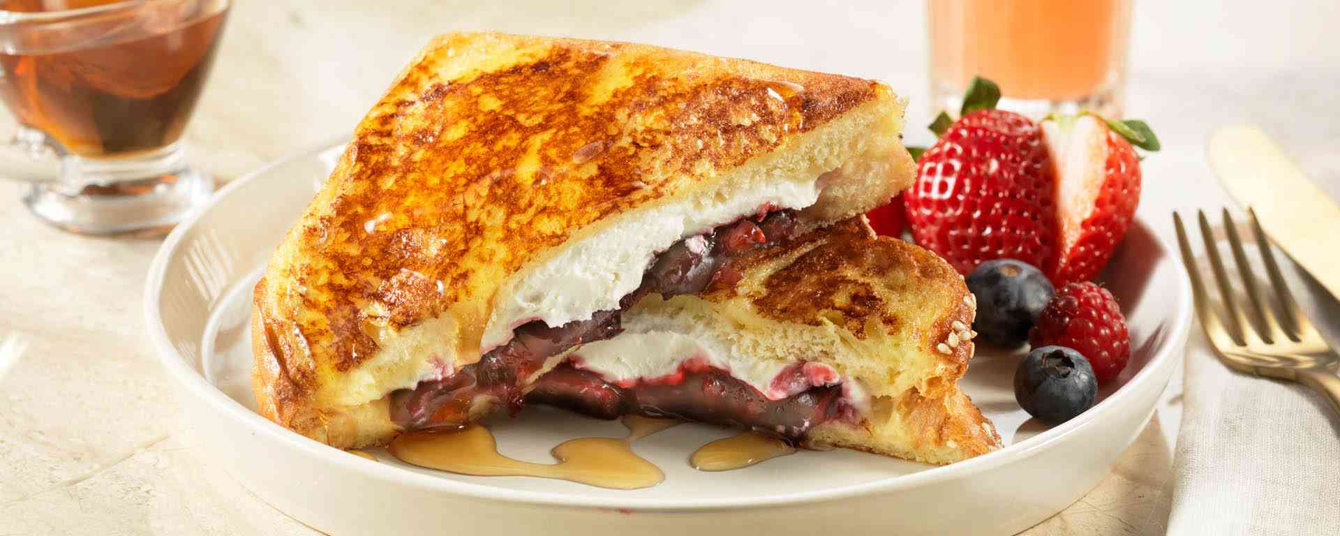 Photo for - French Toast Stuffed with Soft Goat Cheese