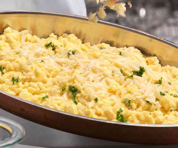 Photo of - Fluffy Egg and Cheddar Scramble