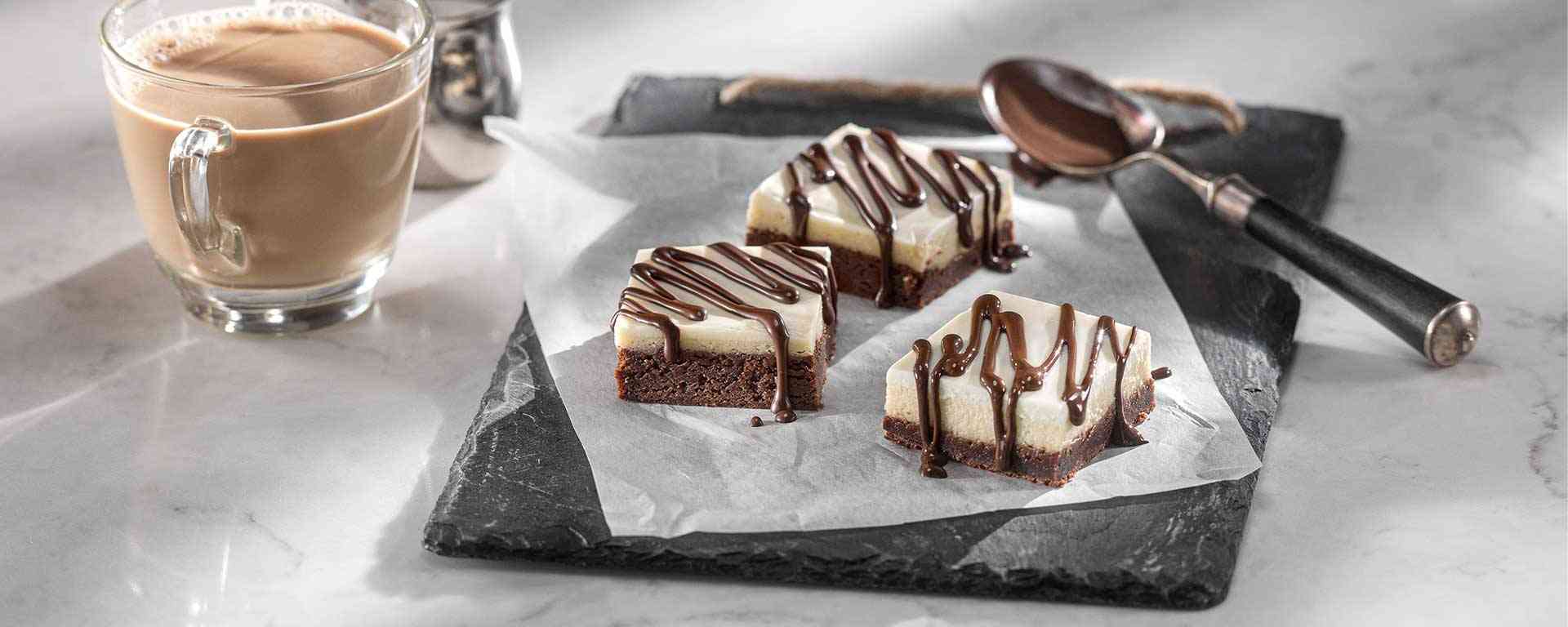 Photo of - Coffee Brownie Cheesecake Squares