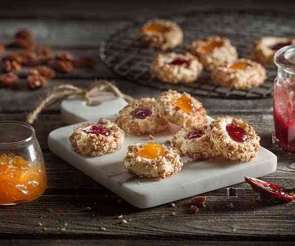 Photo of - Raspberry Thumbprint Cookies