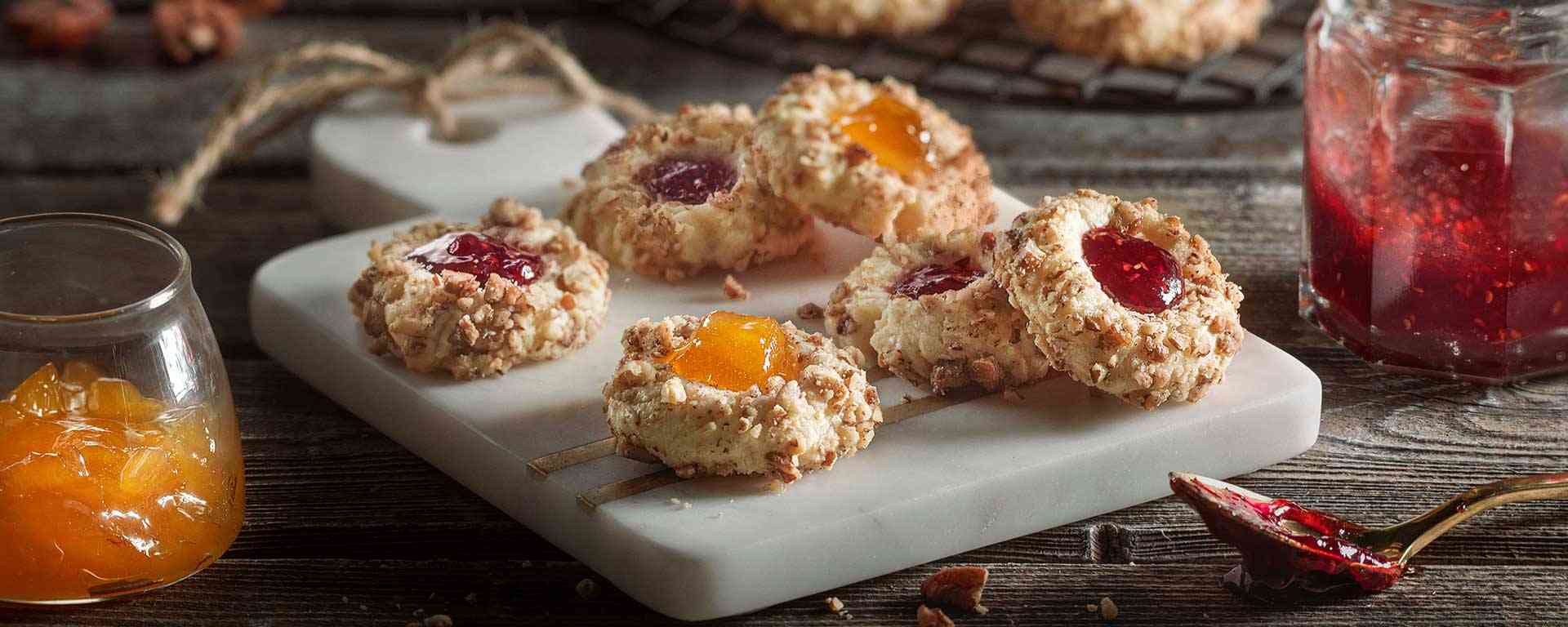 Photo of - Raspberry Thumbprint Cookies
